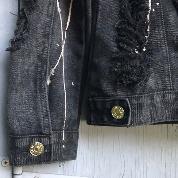 Distressed denim jacket - Picture 14 of 16